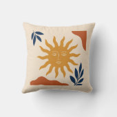 Boho mystieke hemelse zon gezicht kussen (Achterkant)