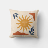 Boho mystieke hemelse zon gezicht kussen (Voorkant)