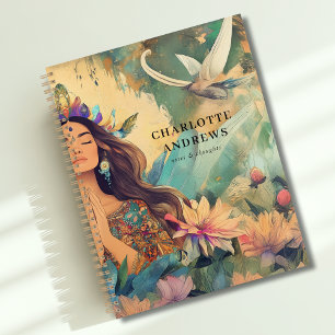 Boho Mystieke Spirituele Vrouw Illustratie Planner
