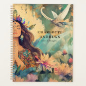 Boho Mystieke Spirituele Vrouw Illustratie Planner (Voorkant)