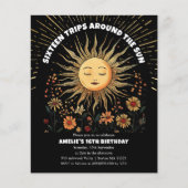 Boho Mystieke Zon 16e verjaardag Uitnodiging (Voorkant)