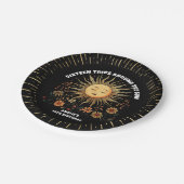 Boho Mystieke Zonneverjaardag Papieren Bordje (Gekanteld)