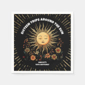 Boho Mystieke Zonneverjaardag Servet (Voorkant)