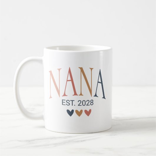 Boho Nana-Mok | Gepersonaliseerde Grootmoeder Gift Koffiemok (Links)