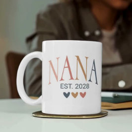 Boho Nana-Mok | Gepersonaliseerde Grootmoeder Gift Koffiemok