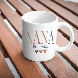 Boho Nana-Mok Gepersonaliseerde Grootmoeder Gift Koffiemok