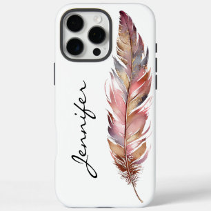 Boho Native American Feather iPhone iPhone 16 Pro Max Hoesje