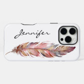 Boho Native American Feather iPhone Hoesje (Achterkant horizontaal)