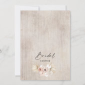 Boho Natural Tones Rustic Floral Vrijgezellenfeest Kaart (Achterkant)