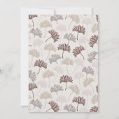 Boho Natuur Burgundy en Taupe Botanical Wedding Kaart (Achterkant)