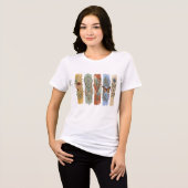 Boho Natuur Elementen Aquarel Aardse Esthetiek Tri-Blend Shirt (Voorkant volledig)