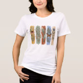 Boho Natuur Elementen Aquarel Aardse Esthetiek Tri-Blend Shirt (Voorkant)
