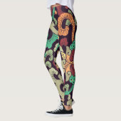 Boho natuur floral, asian boho zen stijl leggings (Links)