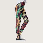 Boho natuur floral, asian boho zen stijl leggings (Rechts)
