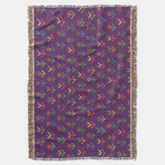 Boho Natuur Geïnspireerd Gooi Deken (Voorkant Verticaal)