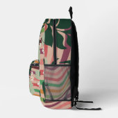 Boho natuur liefhebbers bloemmotief bedrukte rugzak (Rechts)