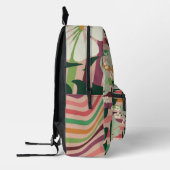 Boho natuur liefhebbers bloemmotief bedrukte rugzak (Links)