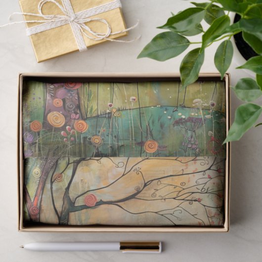 BOHO NATUUR MEISJE DECOUPAGE TISSUEPAPIER (Geschenk)