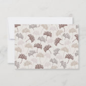 Boho Natuur Neutraal Botanisch Eenvoudig Huwelijk RSVP Kaartje (Achterkant)