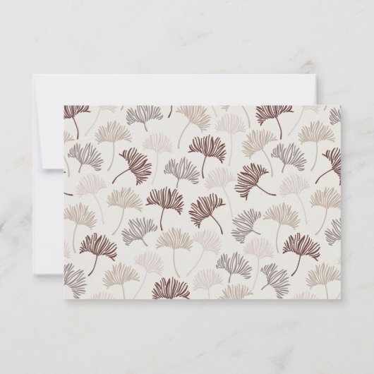 Boho Natuur Neutraal Botanisch Eenvoudig Huwelijk RSVP Kaartje (Achterkant)