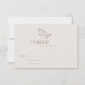 Boho Natuur Neutral Botanic Weddenschap Simple RSVP Kaartje (Voorkant)