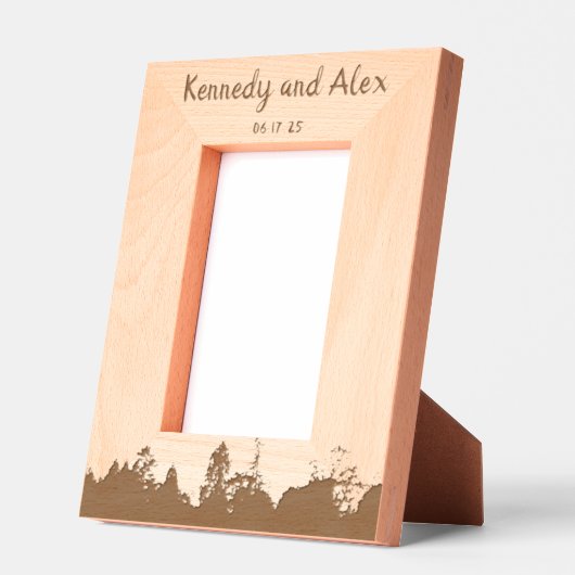 Boho Natuur Rustiek Jubileum Lijst (portret) Gegraveerde Lijstjes (Links)