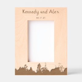 Boho Natuur Rustiek Jubileum Lijst (portret) Gegraveerde Lijstjes