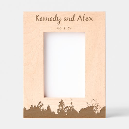 Boho Natuur Rustiek Jubileum Lijst (portret) Gegraveerde Lijstjes (Voorkant)