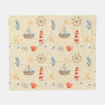 Boho Nautical Boat Vuurtoren Patroon