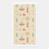 Boho Nautical Boat Vuurtoren Patroon Servet (Voorkant)