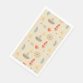 Boho Nautical Boat Vuurtoren Patroon Servet (Hoek)