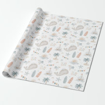 Boho Nautical Ocean Baby Shower Wrapping Paper