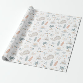 Boho Nautical Ocean Baby Shower Wrapping Paper Cadeaupapier