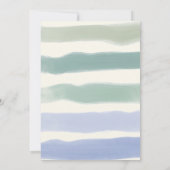 Boho Nautical Stripes Clam Shell Boy Baby Shower Kaart (Achterkant)