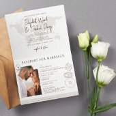 Boho nautisch paspoort bestemming bruiloft