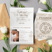 Boho nautisch paspoort bestemming bruiloft