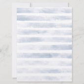 Boho Nautisch Wit Blauw Bloemen Waterverf Huwelijk Kaart (Achterkant)