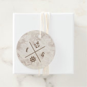 Boho nautische bestemming bruiloft bedankjes labels (In situ)