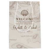 Boho nautische bestemming bruiloft welkom medium cadeauzakje (Voorkant)