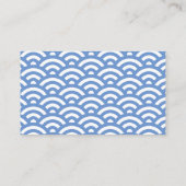 Boho nautische blauwe luier ruffle Baby shower Informatiekaartje (Achterkant)
