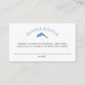 Boho nautische blauwe luier ruffle Baby shower Informatiekaartje (Voorkant)