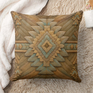 Boho Navajo Feather Pattern Throw Pillow Kussen