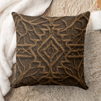 Boho Navajo Tree Root Pattern Throw Pillow Kussen