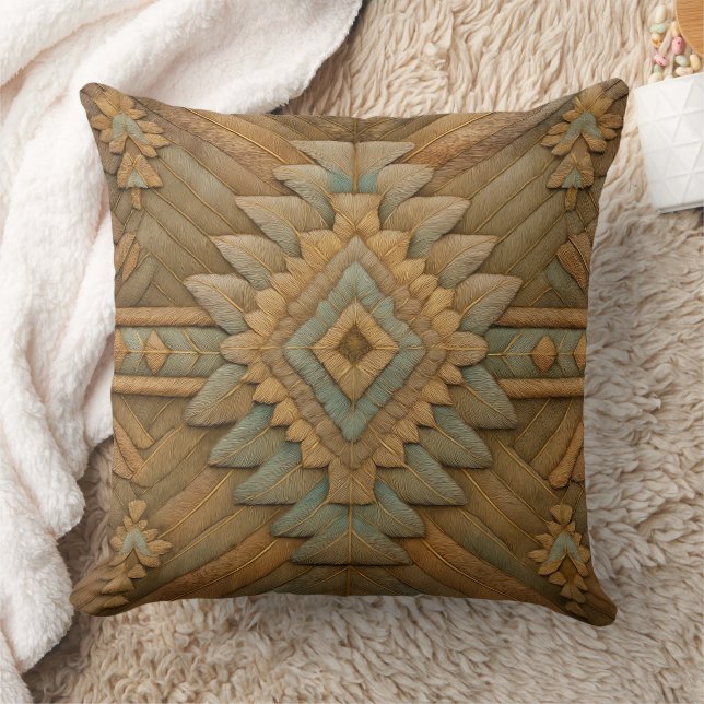 Boho Navajo Veerpatroon Worpkussen Kussen (Deken)