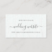 BOHO NAVY BARN BLUSH ANTLER FLORAL WEDDING WEBSITE VISITEKAARTJE (Achterkant)