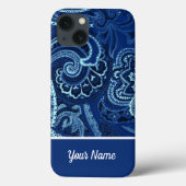 Boho Navy Blue Bandanna Case-Mate iPhone Case (Achterkant)