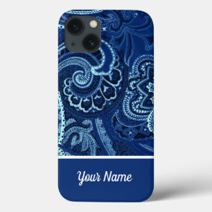 Boho Navy Blue Bandanna Case-Mate iPhone Case