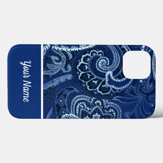 Boho Navy Blue Bandanna Case-Mate iPhone Case (Achterkant (horizontaal))