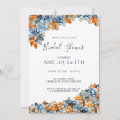 Boho Navy Blue en Rust Terracota Vrijgezellenfeest Kaart (Voorkant)