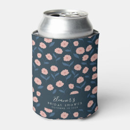 Boho Navy en Roze Bloemstuk Huwelijksfeest  Blikjeskoeler